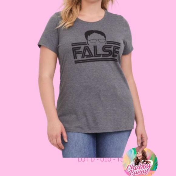 Torrid “The Office” False Crew Tee Dark Grey Size 5 Graphic - Picture 5 of 6